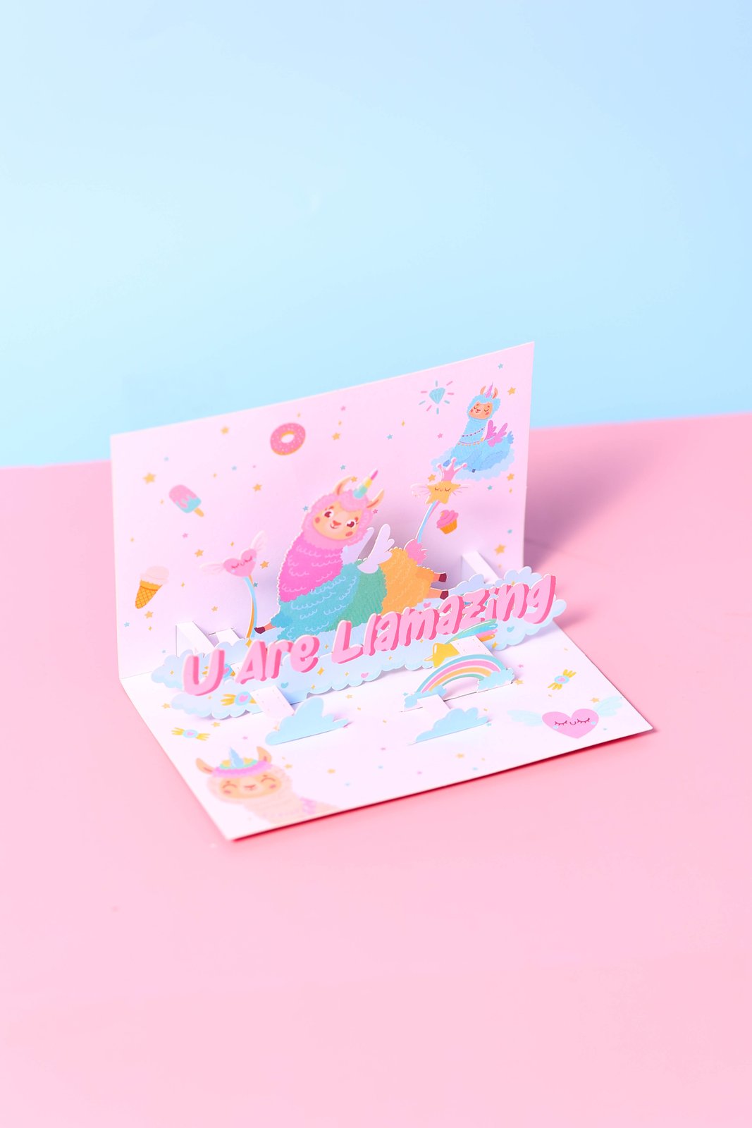 U Are Llamazing Girls 3D Pop Up Card