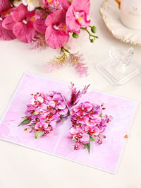 Orchid Wings 3D Pop Up Card