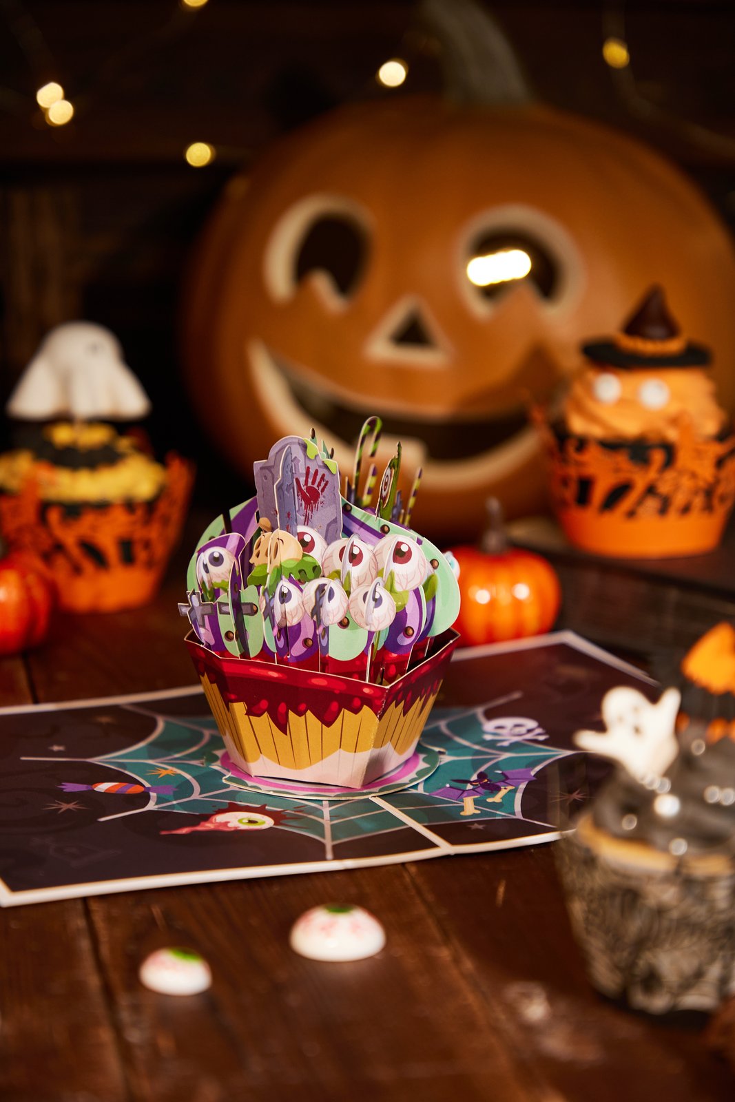 Halloween Tombstone Cupcake Pop Up Card