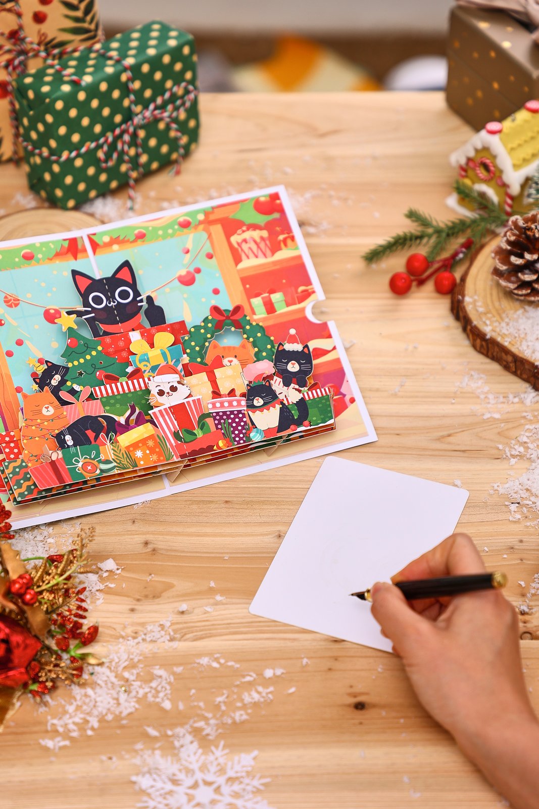 Cat Christmas Party Greeting Card