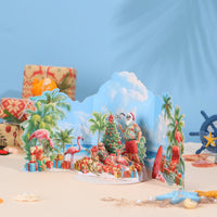 Flamingo Beach 3D Pop Up Card