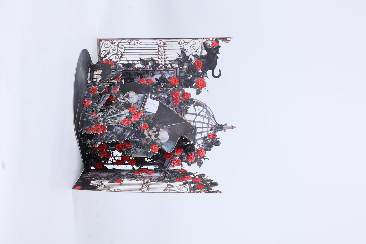 Black Rose Double Door Pop Up Card