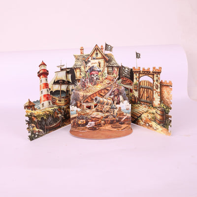 Pirate Theme Double Door Pop Up Card