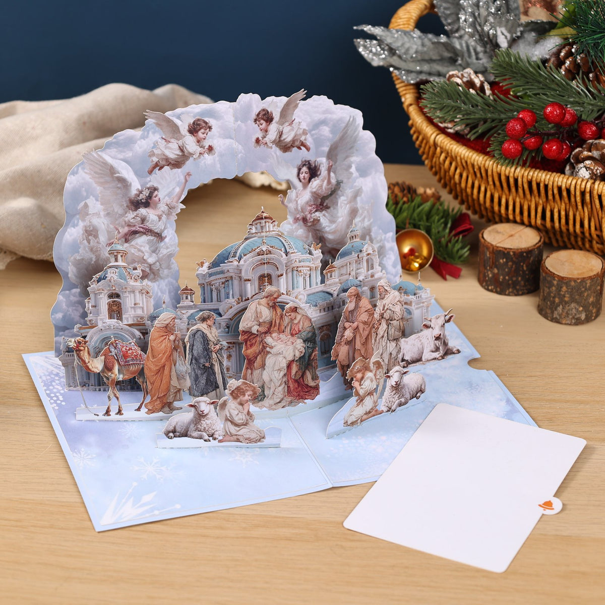 Holy Family Angel Flip Pop Up Card