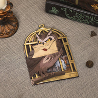Owl Birdcage Delivering Mail 3D Pop Up Card