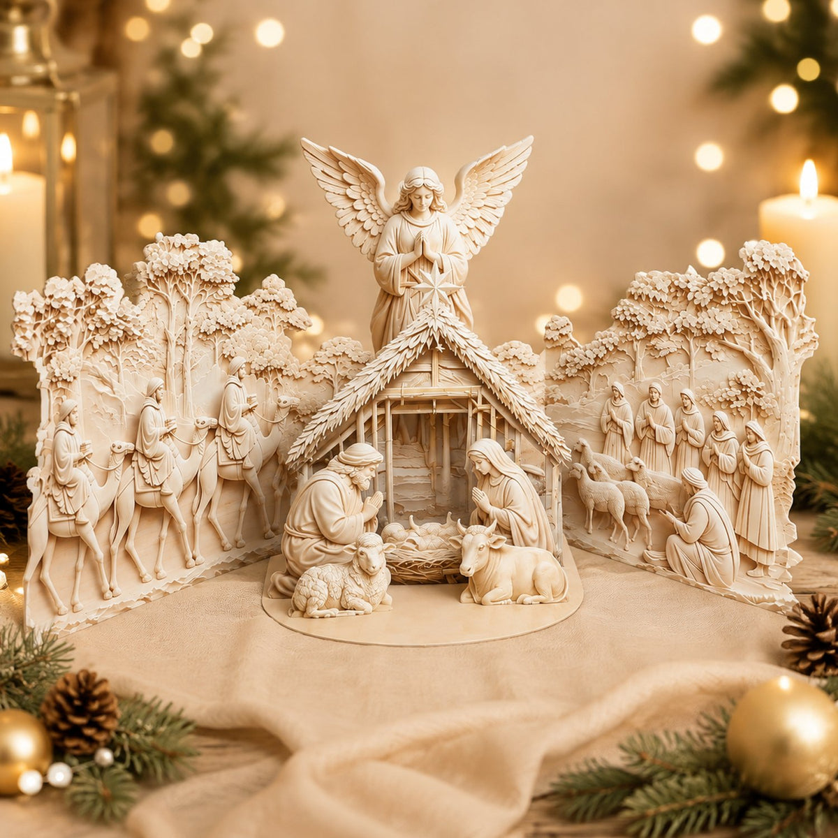 Relief Nativity Greeting Card