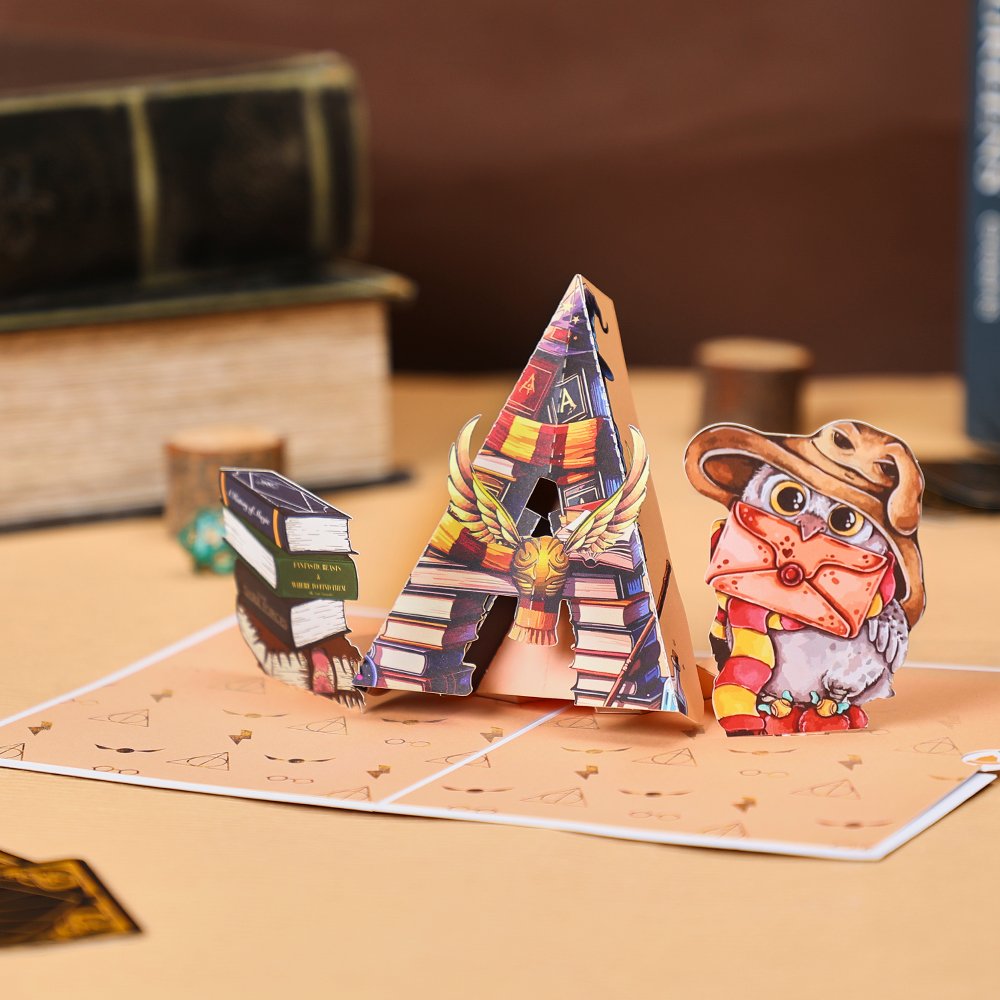 Wizard Hat Flip Pop Up Card