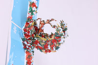 Christmas Deer Snowfield Greeting Card