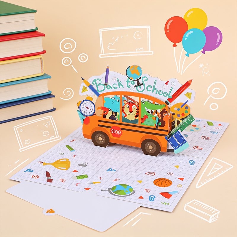 Back To School Car Greeting Card