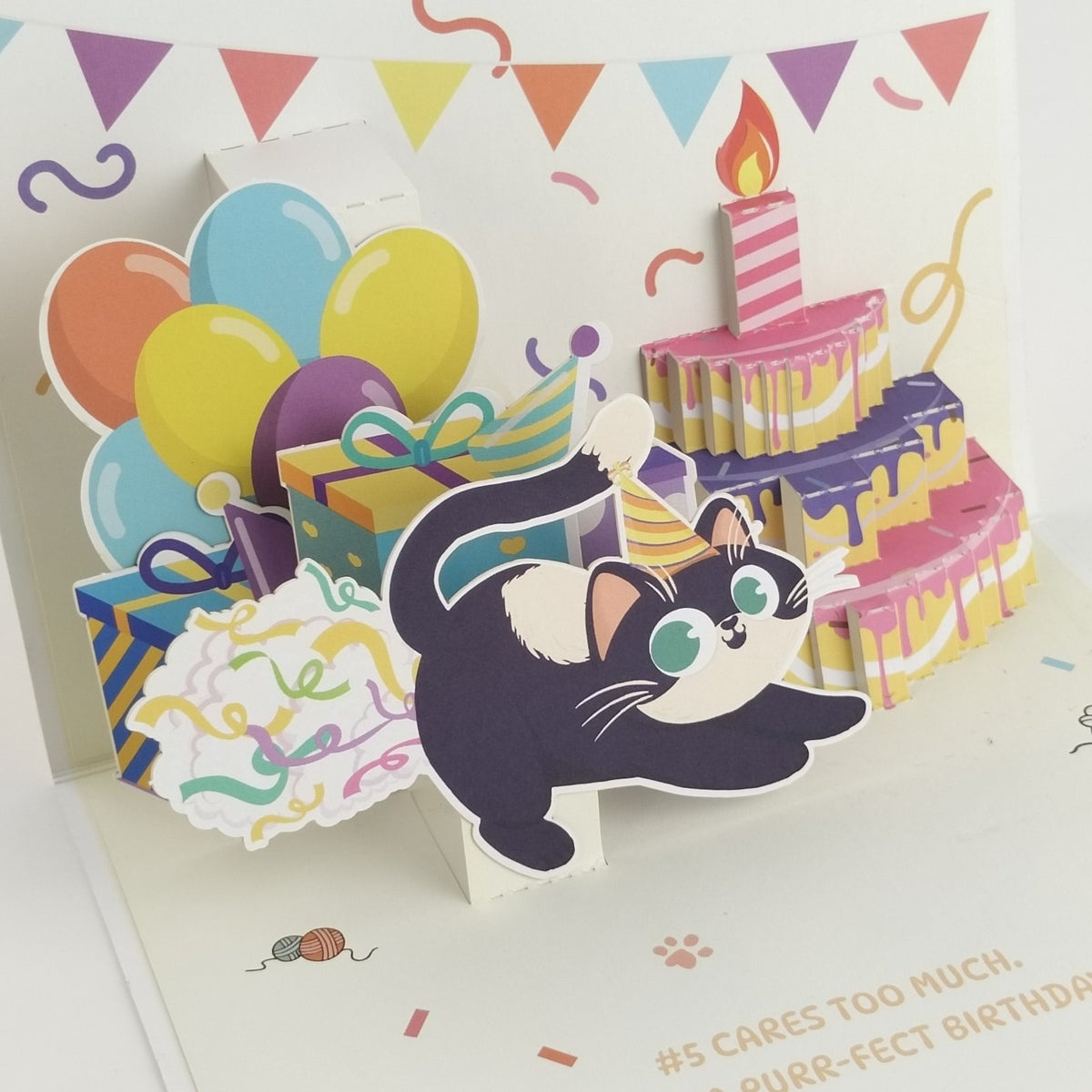 Cat Butt Birthday 3D Pop Up Card