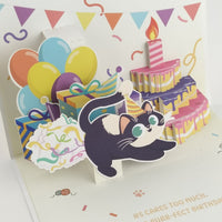 Cat Butt Birthday 3D Pop Up Card