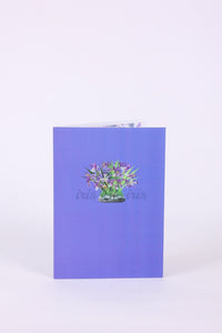 Lavender Flower Bouquet Flip Pop Up Card