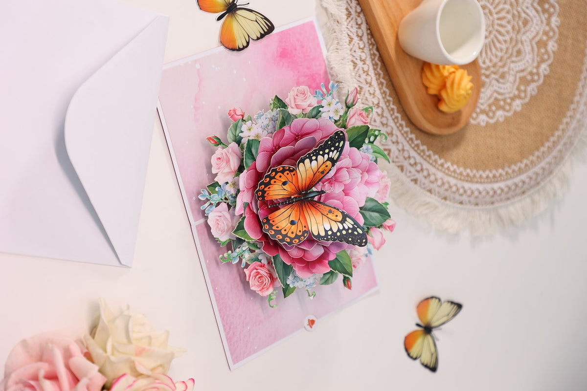 Hydrangea Butterfly Greeting Card