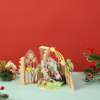 Nativity Double Door Pop Up Card