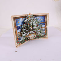 Christmas Tree Flower Vase Greeting Card