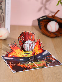 Passionate Baseball Match Live 3D Pop Up Card