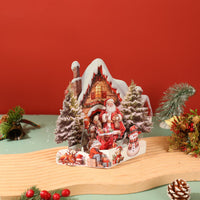 Santa Claus Snowy House 3D Pop Up Card