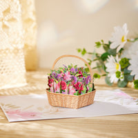 Mixed Flower Basket 3D Pop Up Card