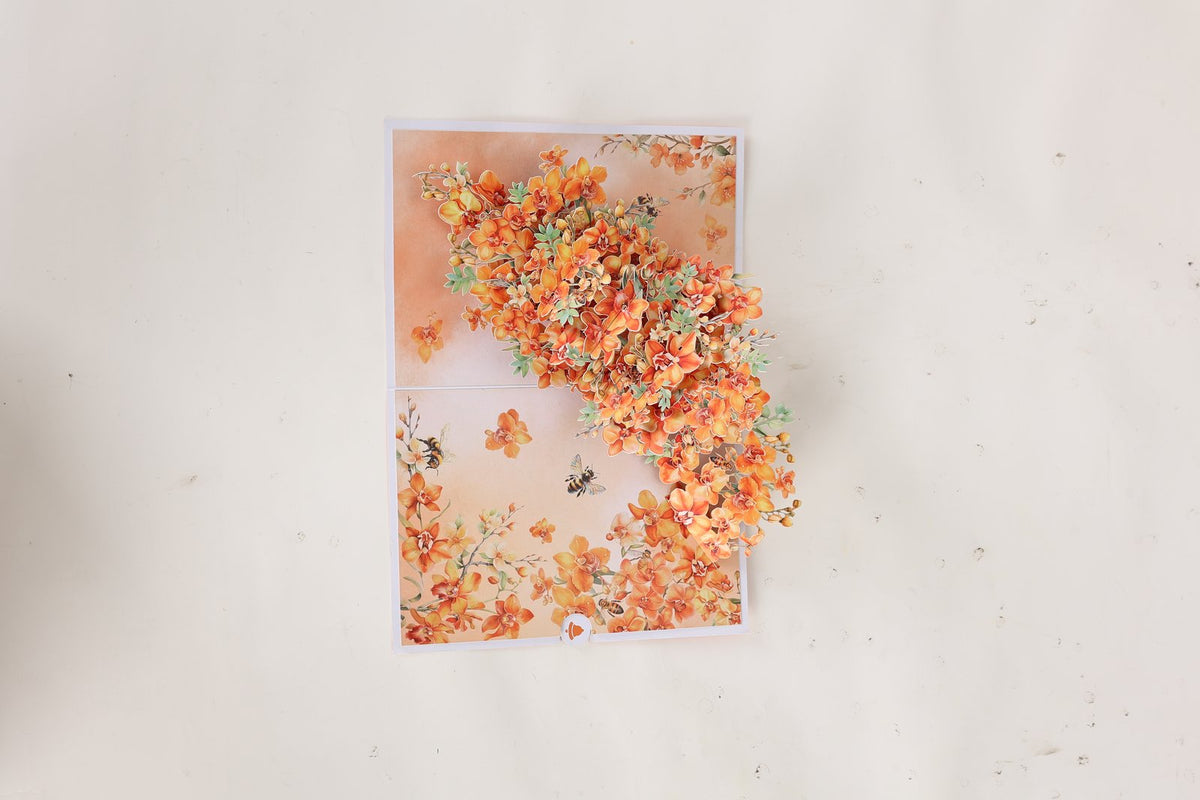 Autumn Honeycomb Thank You Greeting Card