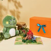 Dinosaur Greeting Card Plush Set