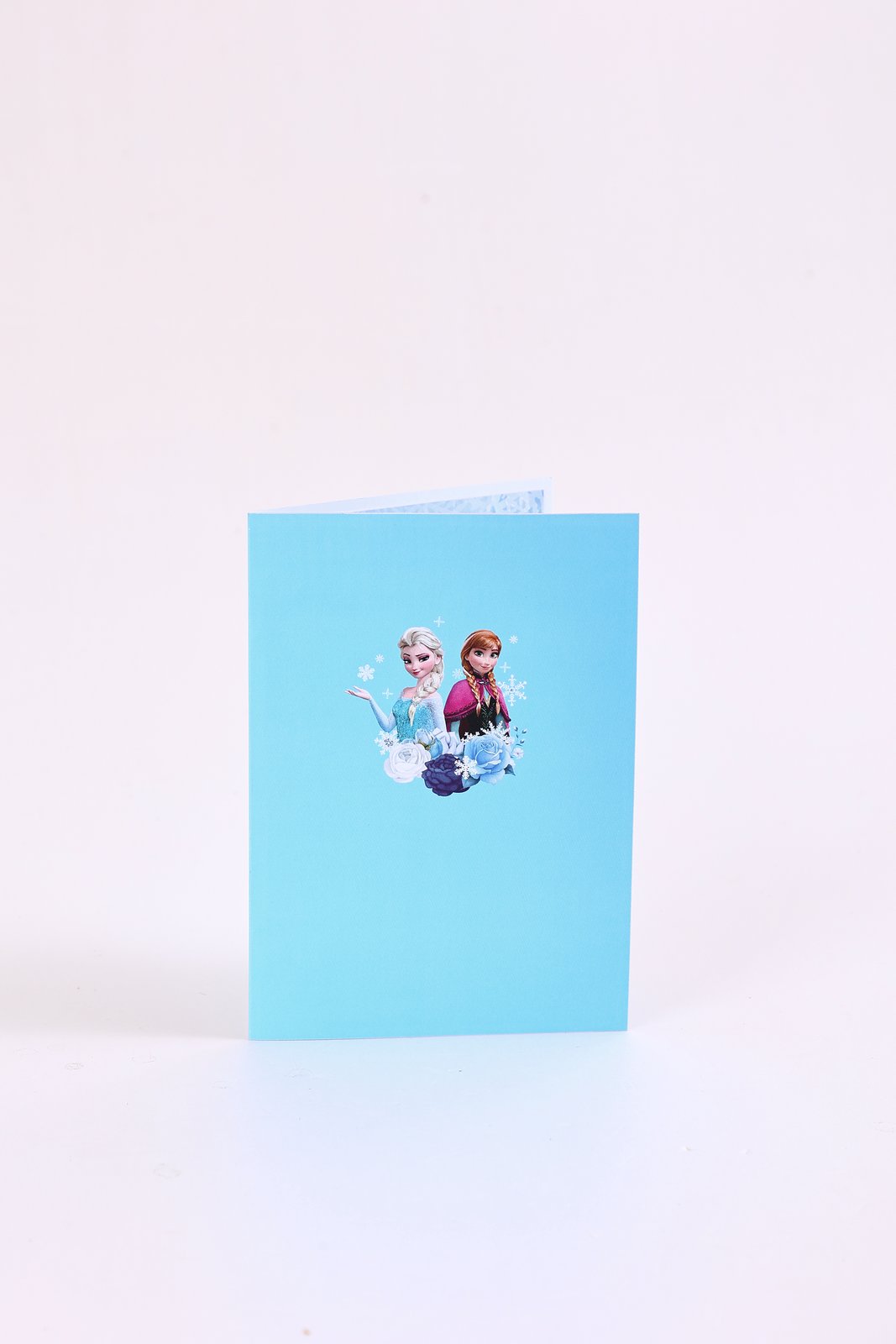 Frozen Heart Ice Flower Wreath Pop Up Card