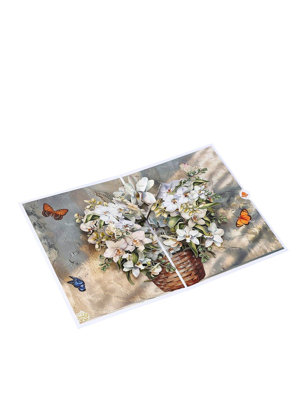 White Orchid Bonsai 3D Pop Up Card