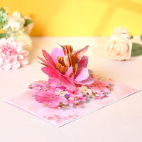 Hummingbird Floral Flip Pop Up Card