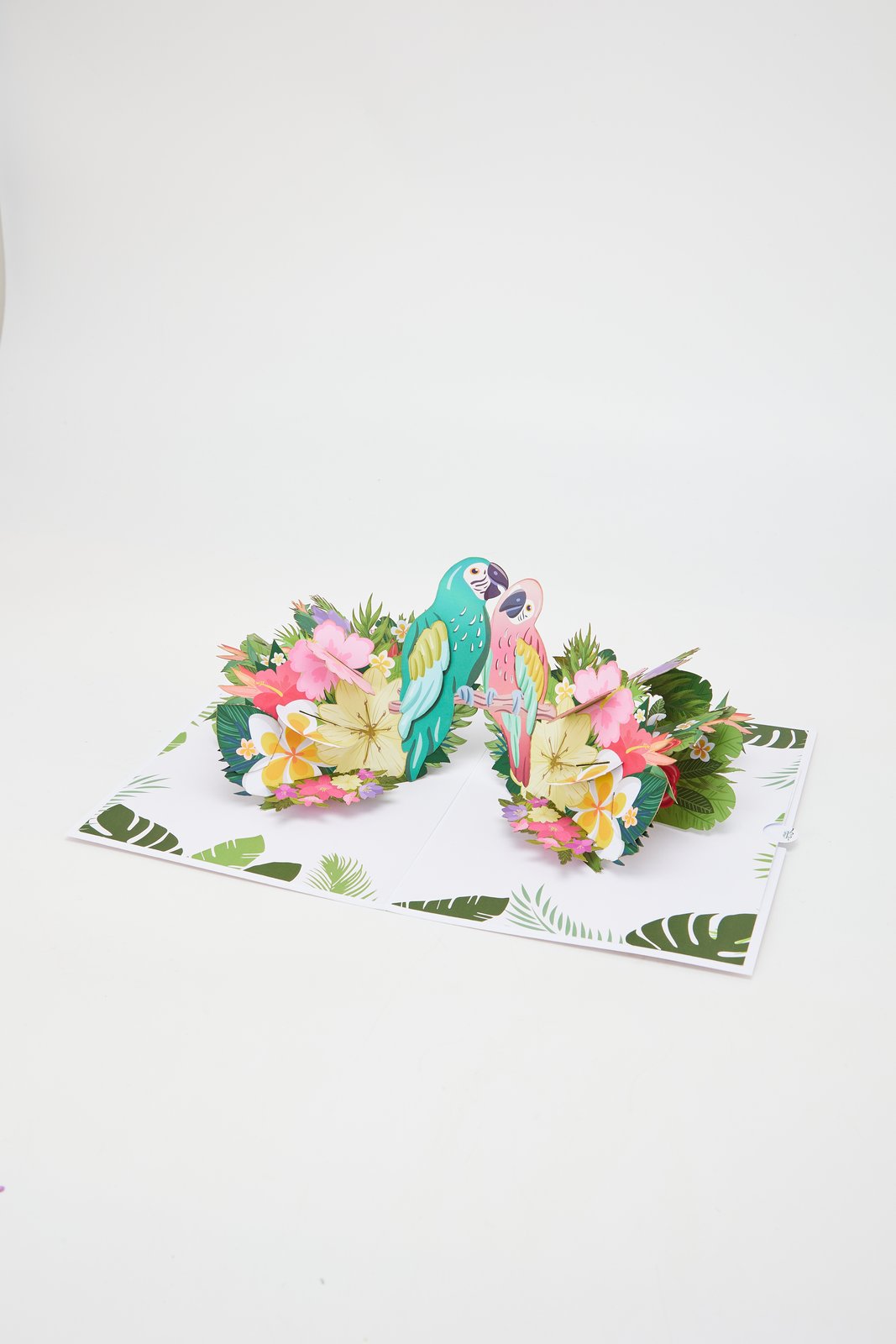 Lovebirds Fresh Flowers Greeting Card