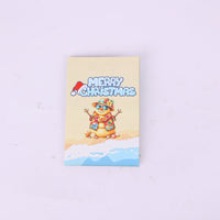 90° Christmas Snowman Beach Greeting Card