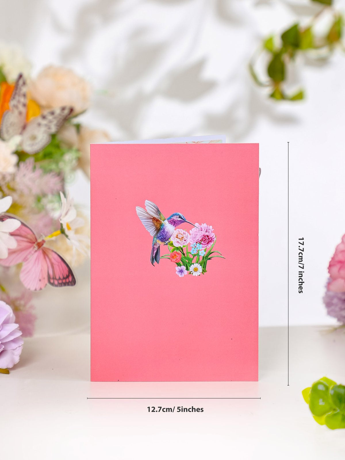 Flowering Shrubs Hummingbird 3D Pop Up Card