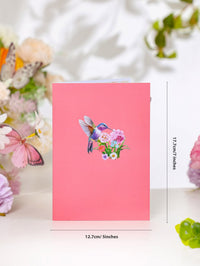 Flowering Shrubs Hummingbird 3D Pop Up Card