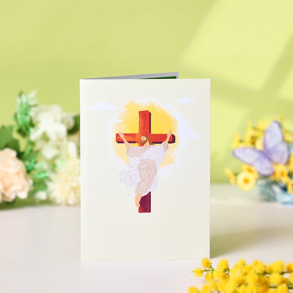 Cross Angel Flip Pop Up Card