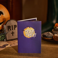 Halloween Cat & Bat Cart Pop Up Card