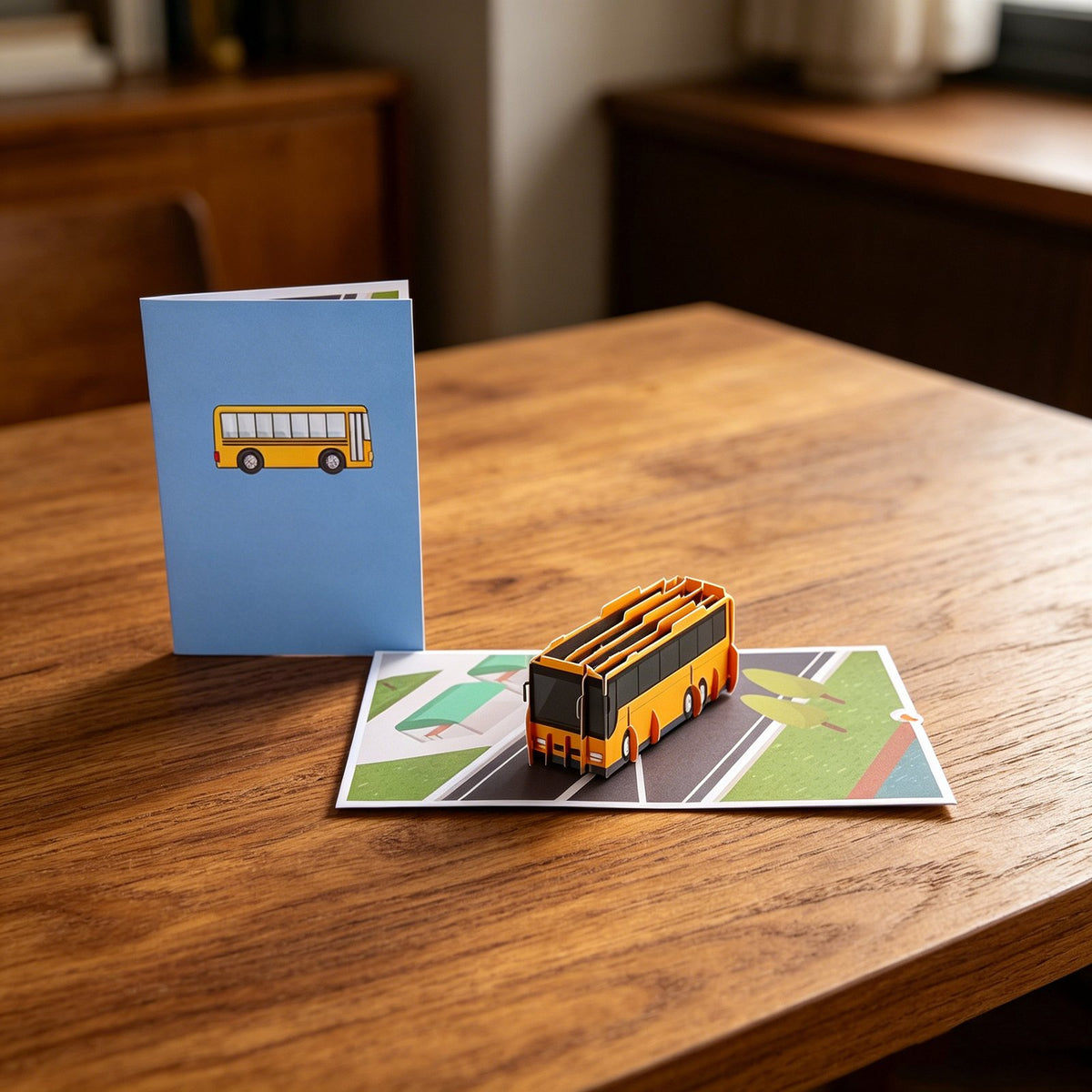Bus Pop Up Card