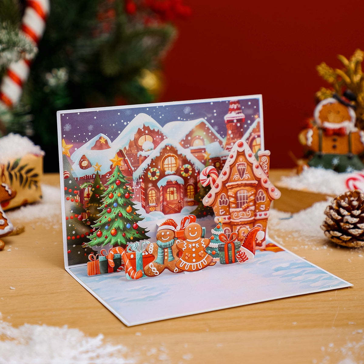 Christmas Sleigh Gift Flip Pop Up Card