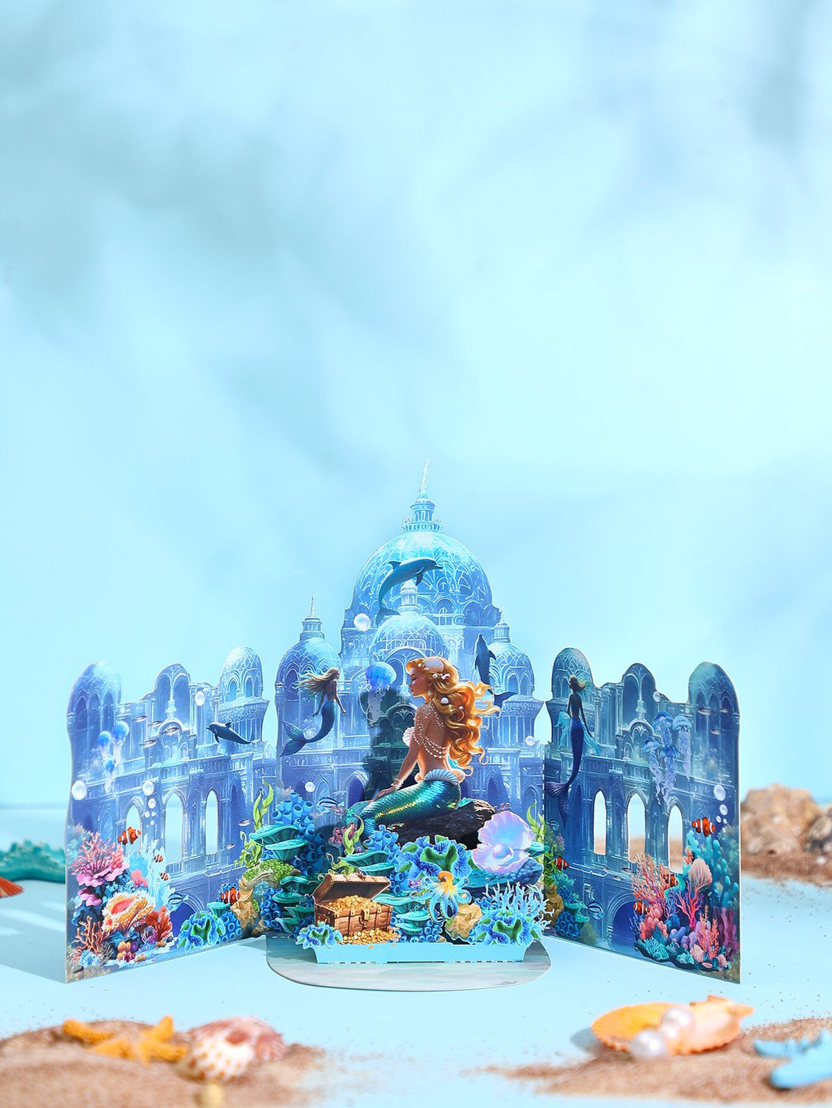 Under The Sea Palace 3D Pop Up Card