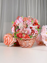 Rose Basket Pop Up Card