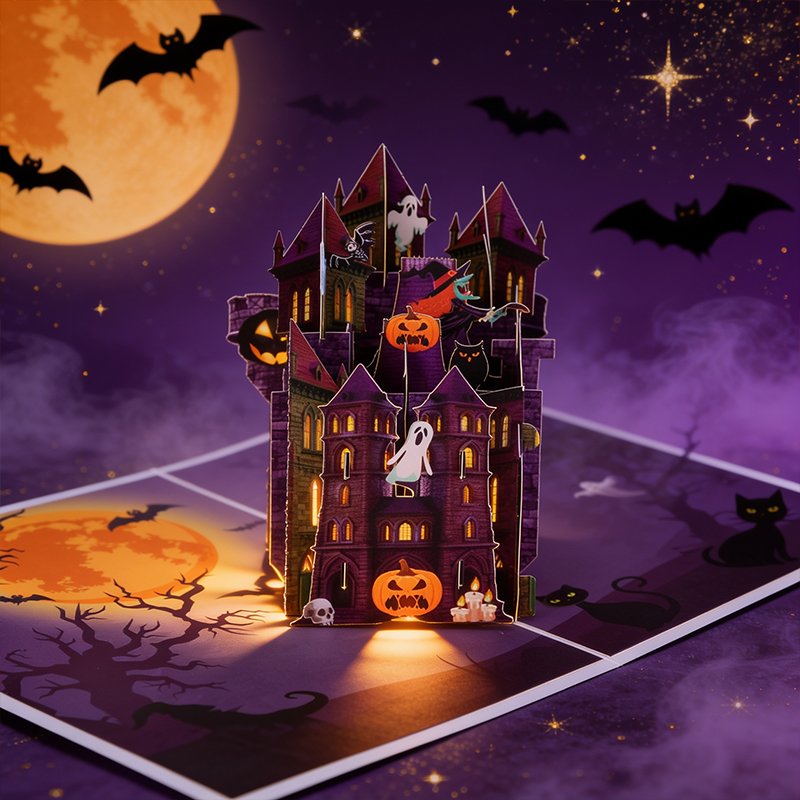 Halloween Castle 3D Pop Up Card