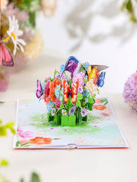 Flowering Shrubs Hummingbird 3D Pop Up Card