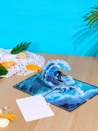 Seaside Surfing 3D Pop Up Card