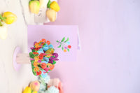 Berry Floral Branch Flip Pop Up Card