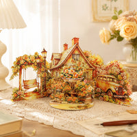 Yellow Rose Garden Double Door Pop Up Card