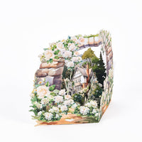 White Rose Dream Wedding 3D Pop Up Card