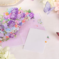 Purple Flower Bouquet Flip Pop Up Card