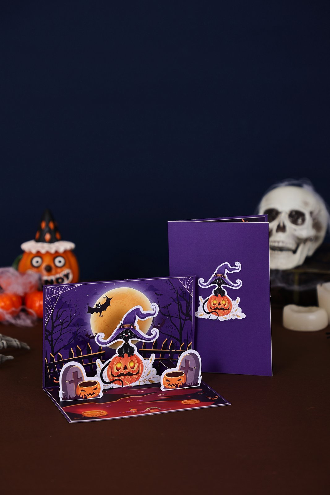 90° Cat Halloween Pop Up Card
