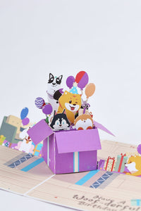 Dog Celebration Birthday Greeting Card