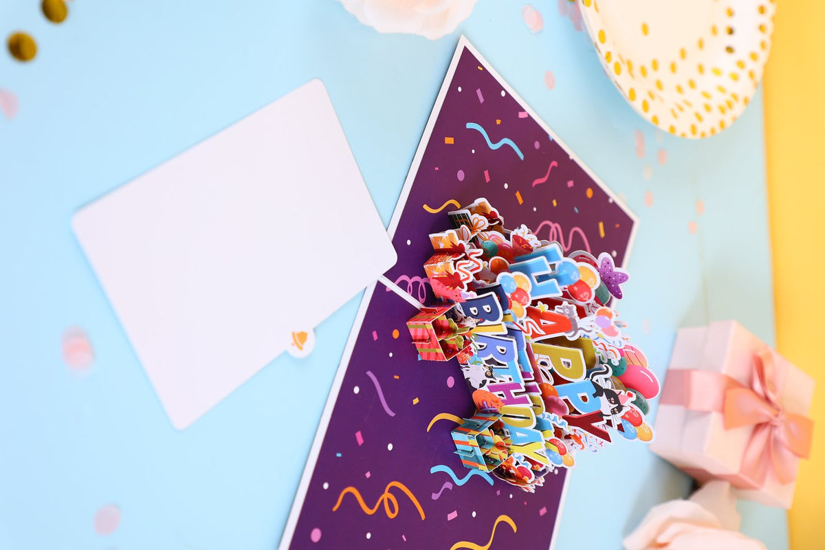 Letter Balloons Birthday Greeting Card
