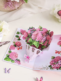 Hydrangea Bouquet 3D Pop Up Card
