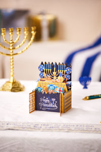 Hanukkah Double Door 3D Pop Up Card