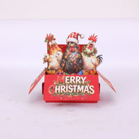 Christmas Rooster Box Card